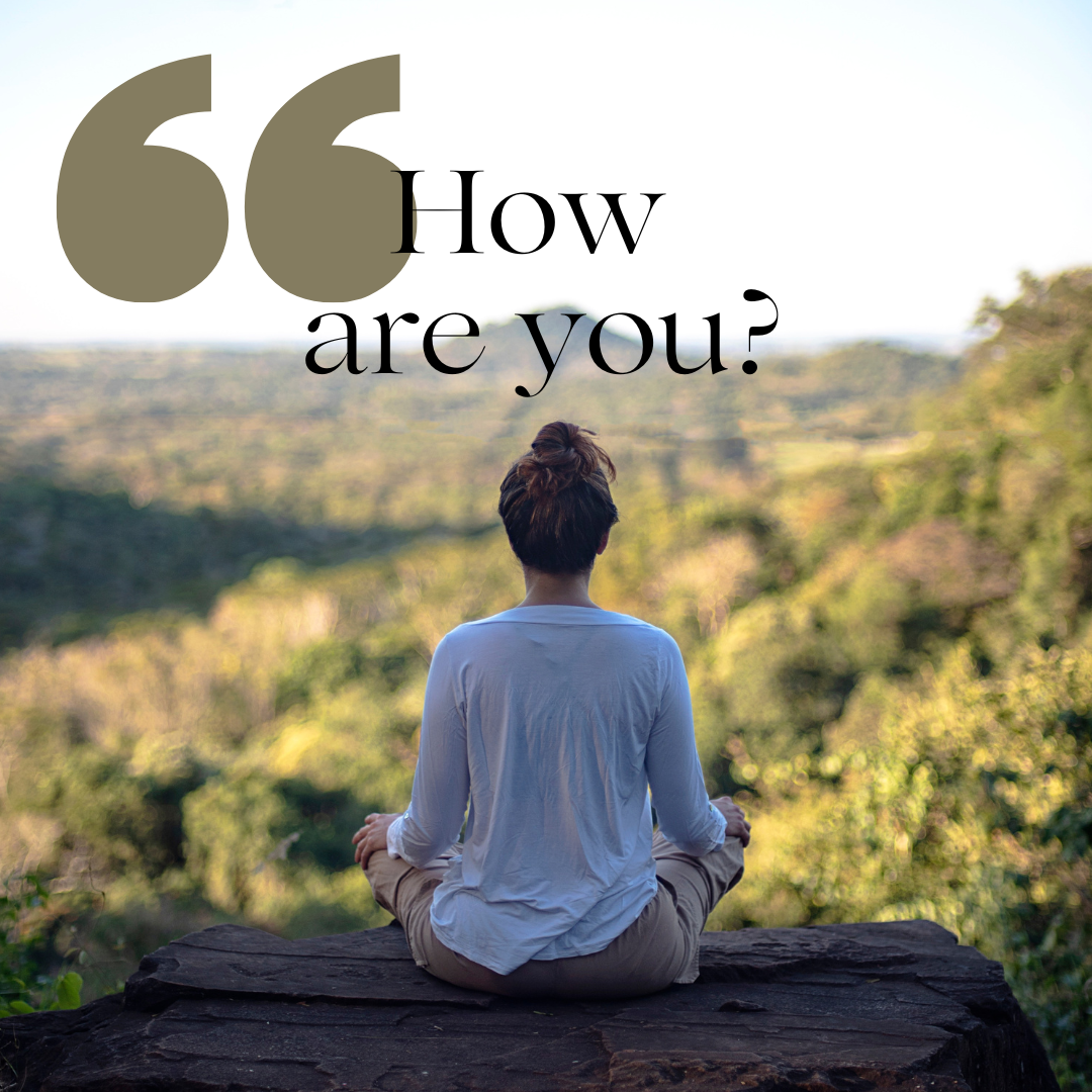 a woman meditating