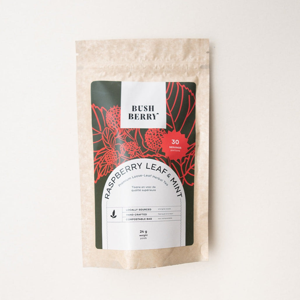 Organic Raspberry Leaf + Mint Tea | Canadian-Grown