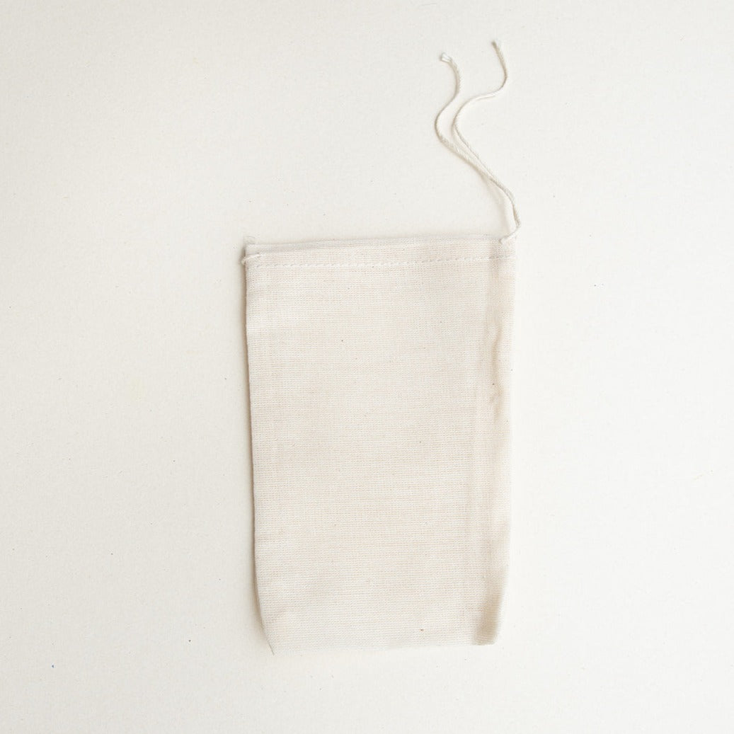 Organic Cotton Tea Bags with Drawstring