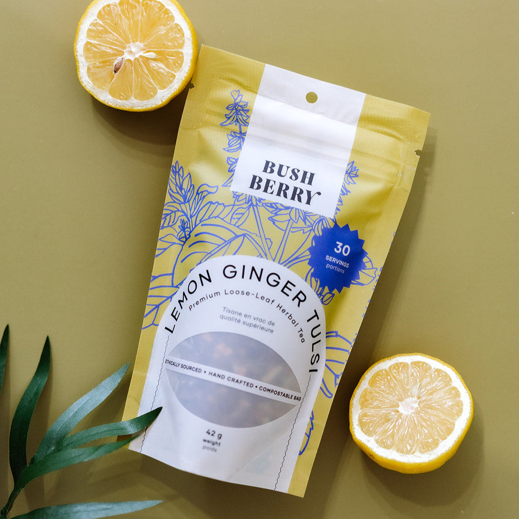 Organic Lemon Ginger Tulsi Tea