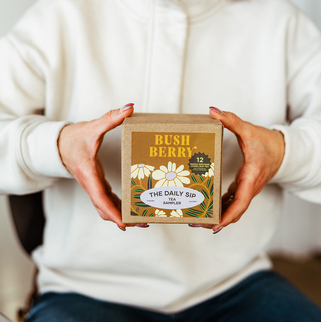 The Daily Sip | 12 Single Serving Caffeinated Teas – Bush Berry